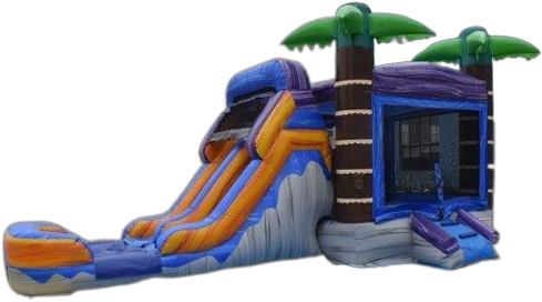 Dual Caribbean Bounce House Slide Rental