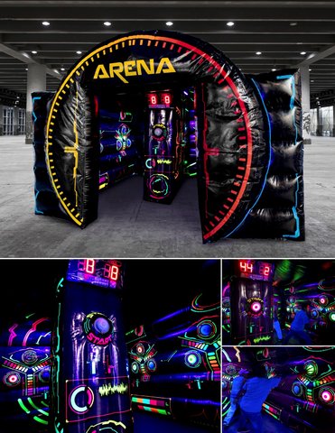 Interactive Chase the Light Arena w/ Black Light Option