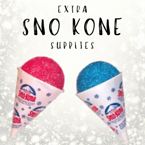 Extra Snocone Supplies