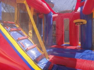 Castle Combo 3 Moon Bounce with Basketball Hoop, Climb and Slide