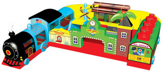 Fun Express Train Station Inflatable Obstacle Course