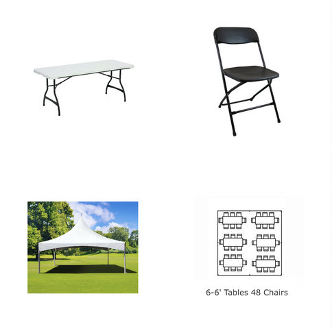 Tent, Tables & Chairs Package