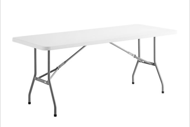 White tables