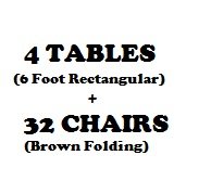 Tables and Chairs for 32 People