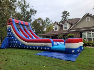 The 18 ft Americana Double Lane Big Splash Large water slide