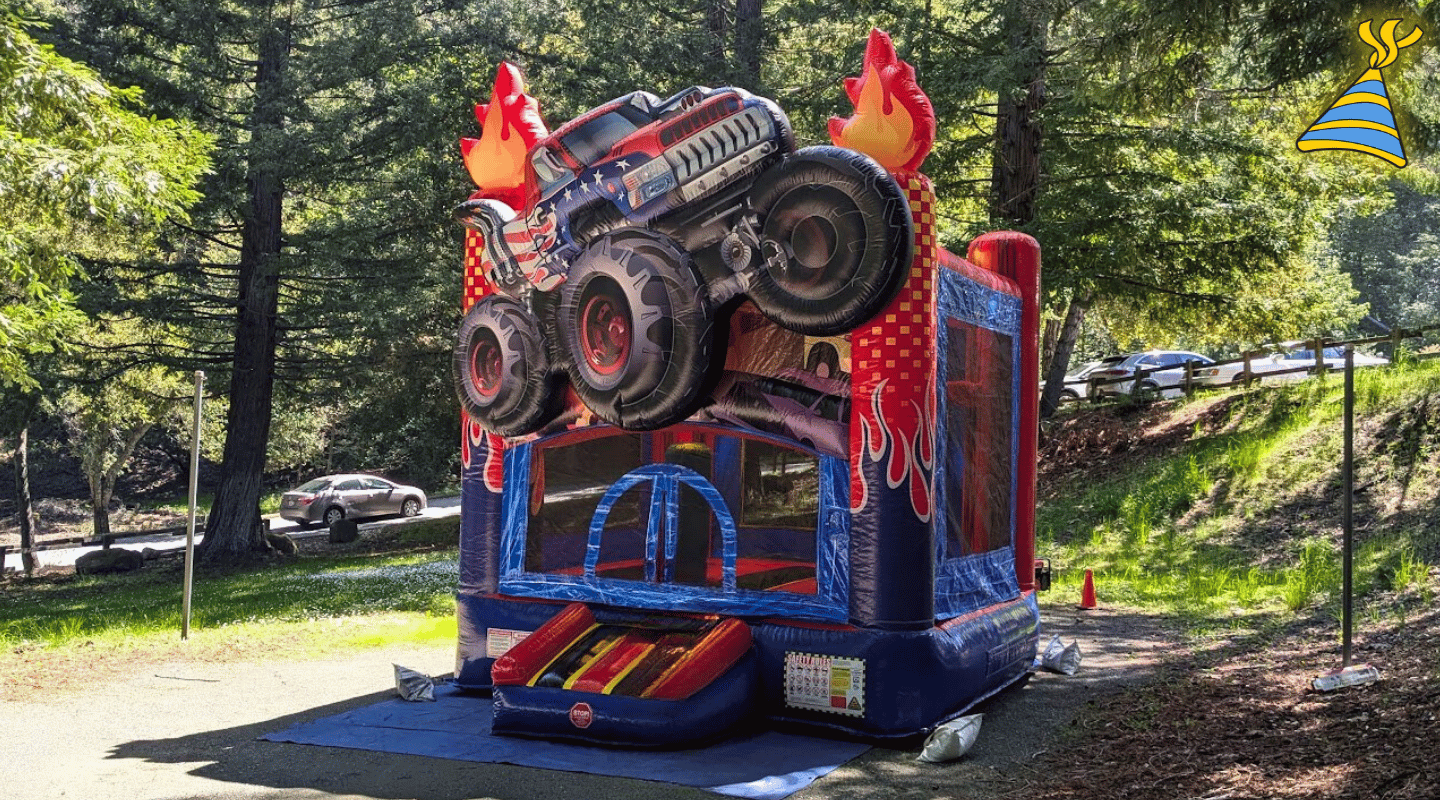 monster truck bounce house rental in san jose