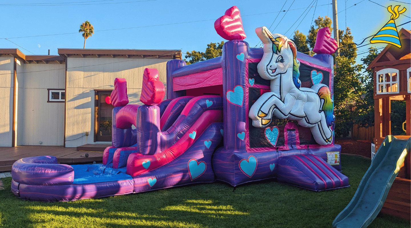 Unicorn Jumper With A Slide Rental