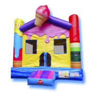 Ice Cream Land15 Ft.  x 15  Ft.Obstacles and Basketball Hoop Inside