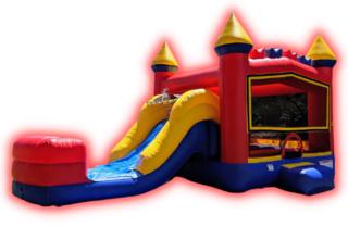 Play Castle - (14’  x  24’)Basketball Hoop Inside & Slide