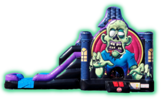 Zombie Castle - (16’ x  32’)Large Slide & Basketball Hoop
