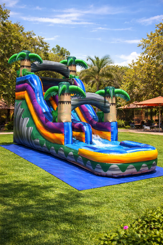 Tropical Single Lane Water Slide Rental