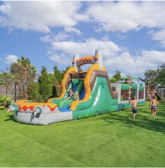 T-Rex Adventure Obstacle Course and Water Slide