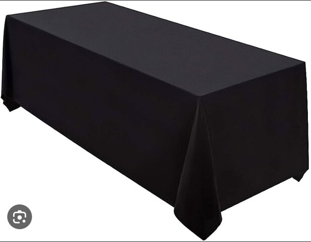 Black Rectangular Table Cloth