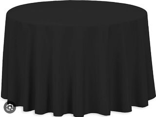 Black Round Table Cloth