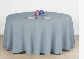 Dusty Blue Round Table Cloth
