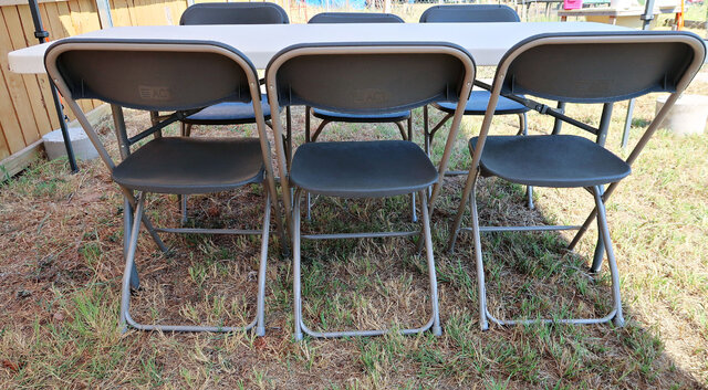 Gray Plastic Folding Chair