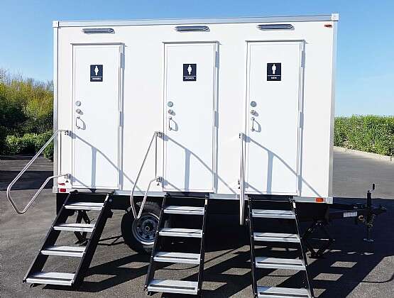 3 Stall Luxury Restroom Trailer Rental Phoenix AZ