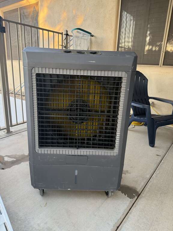 Front view of a commercial swamp cooler rental in Goodyear Arizona