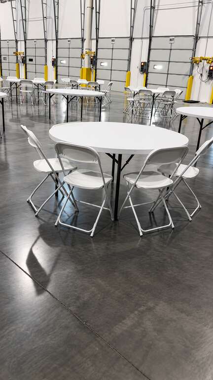 DSW Goodyear Founders Day event with 15 round tables and 120 chairs