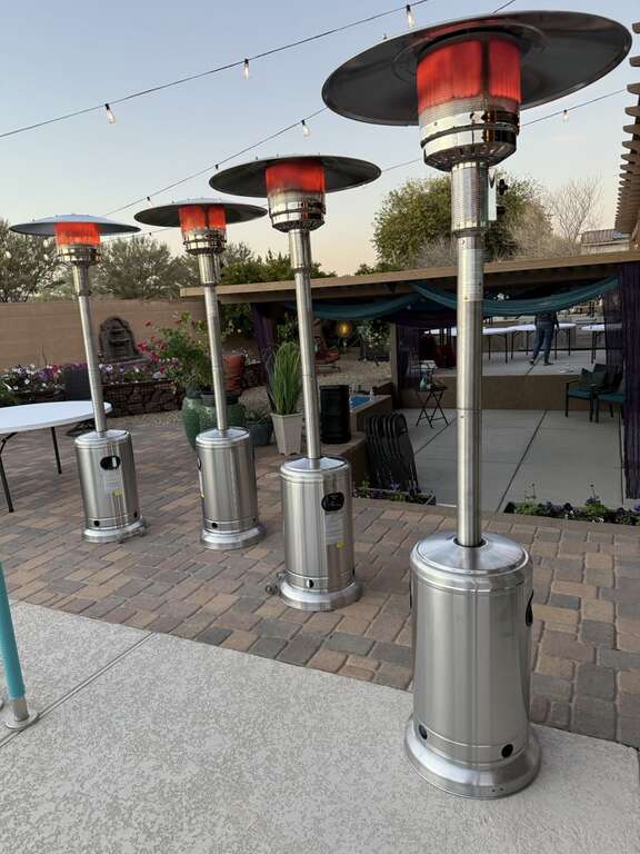 Patio heater rentals for an outdoor event in Goodyear Arizona