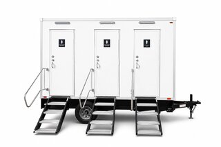 3 Stall Luxury Restroom Trailer Rental