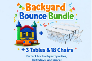 Bounce House + Tables & Chairs Party Bundle