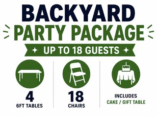 Backyard Party Package (Up to 18 Guests)