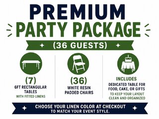 Premium Party Package <br>(36 Guests)