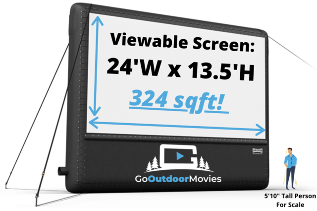 24ft outdoor movie screen rental