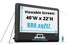 ultimate outdoor movie screen rental