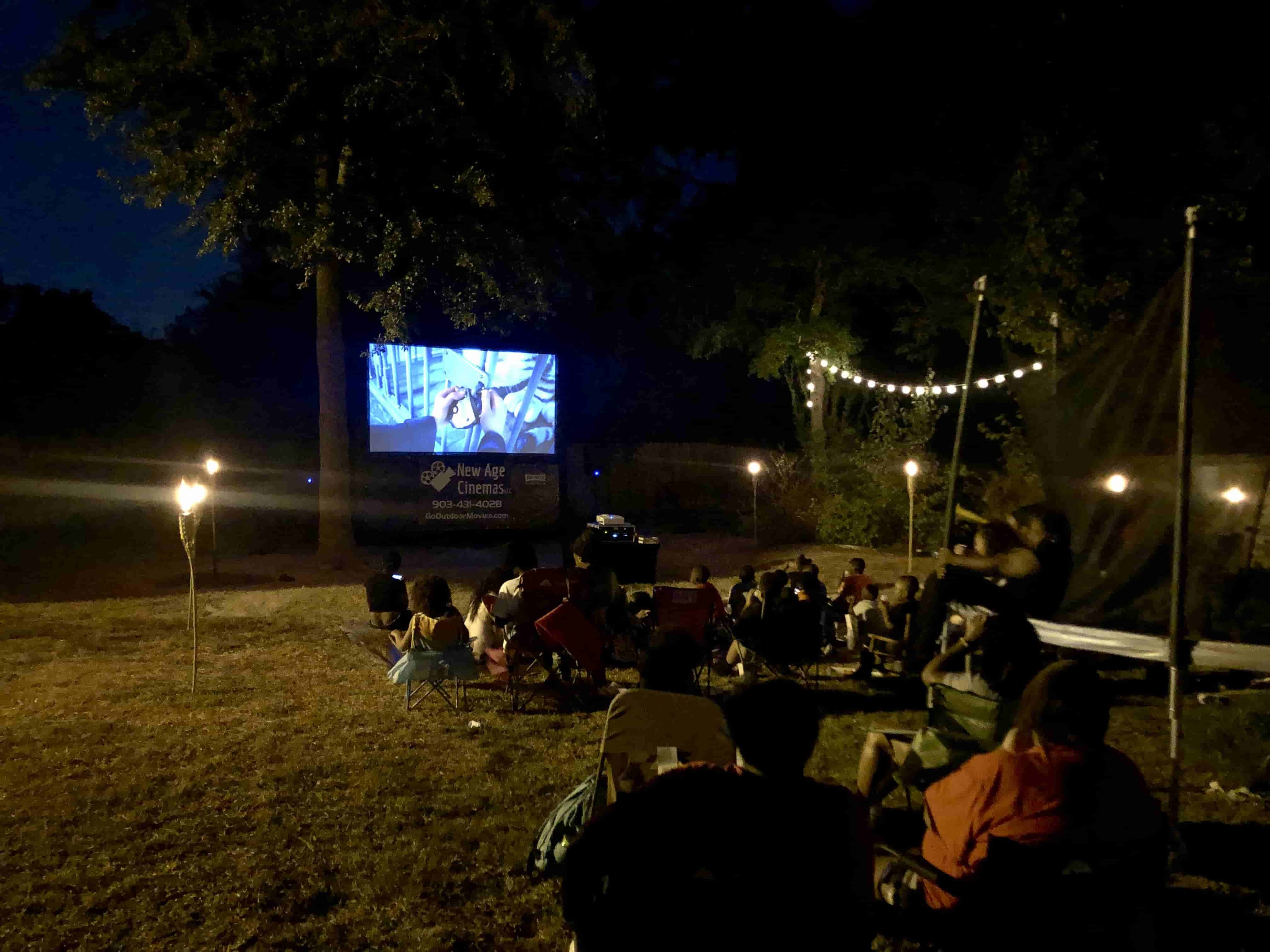 Backyard movie night
