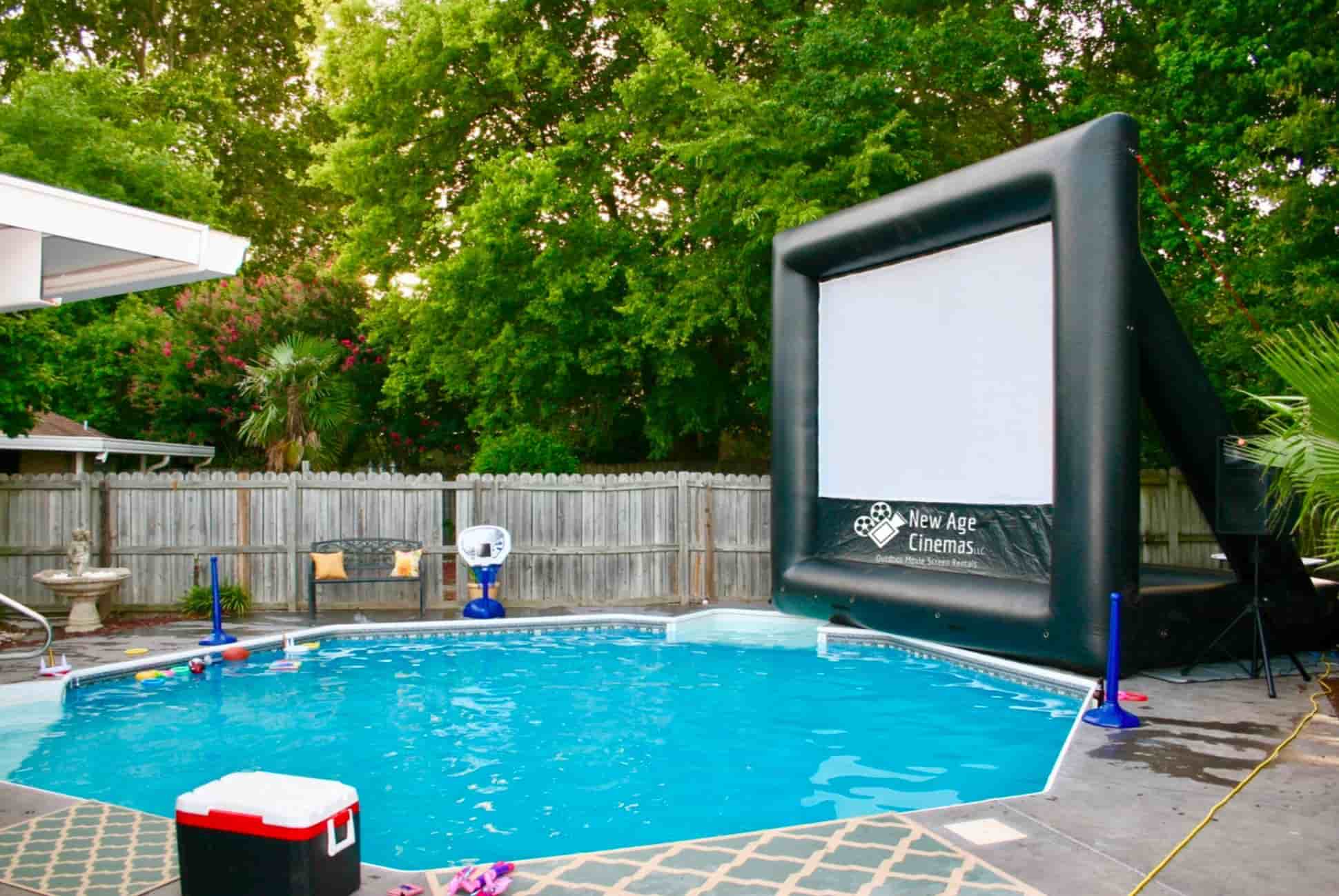 Movie by the pool