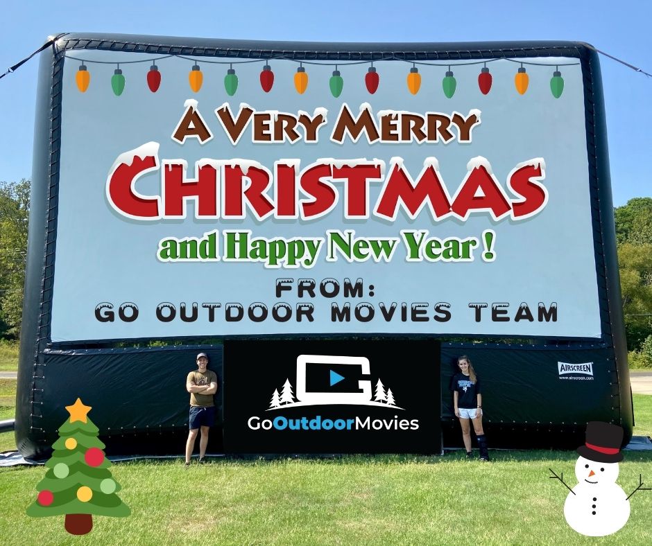 outdoor movie for Christmas