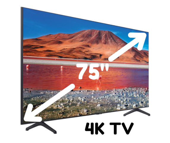 75 inch 4K TV Rental With Stand