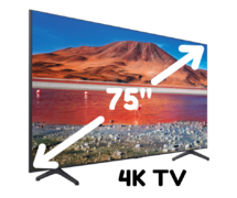 75 inch 4K TV Rental With Stand