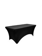 Black Spandex Tablecloth for 6’ table