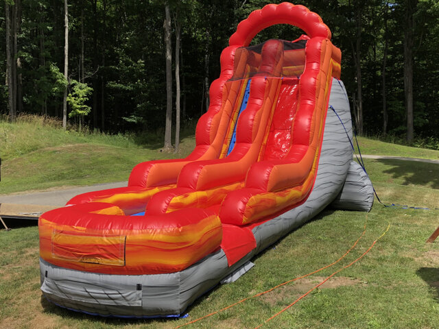 18' Fire Marble Water Slide