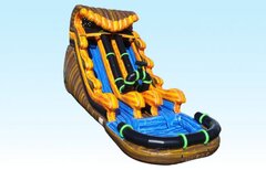 18' Dual Lane  Hydro Blaster DRY Slide