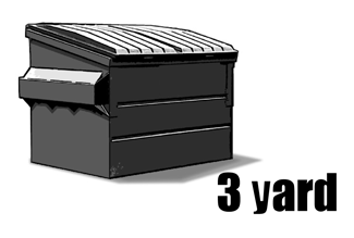 3 yard trash bin