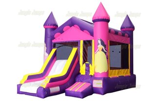 princess v-roof combo dry bounce house 
