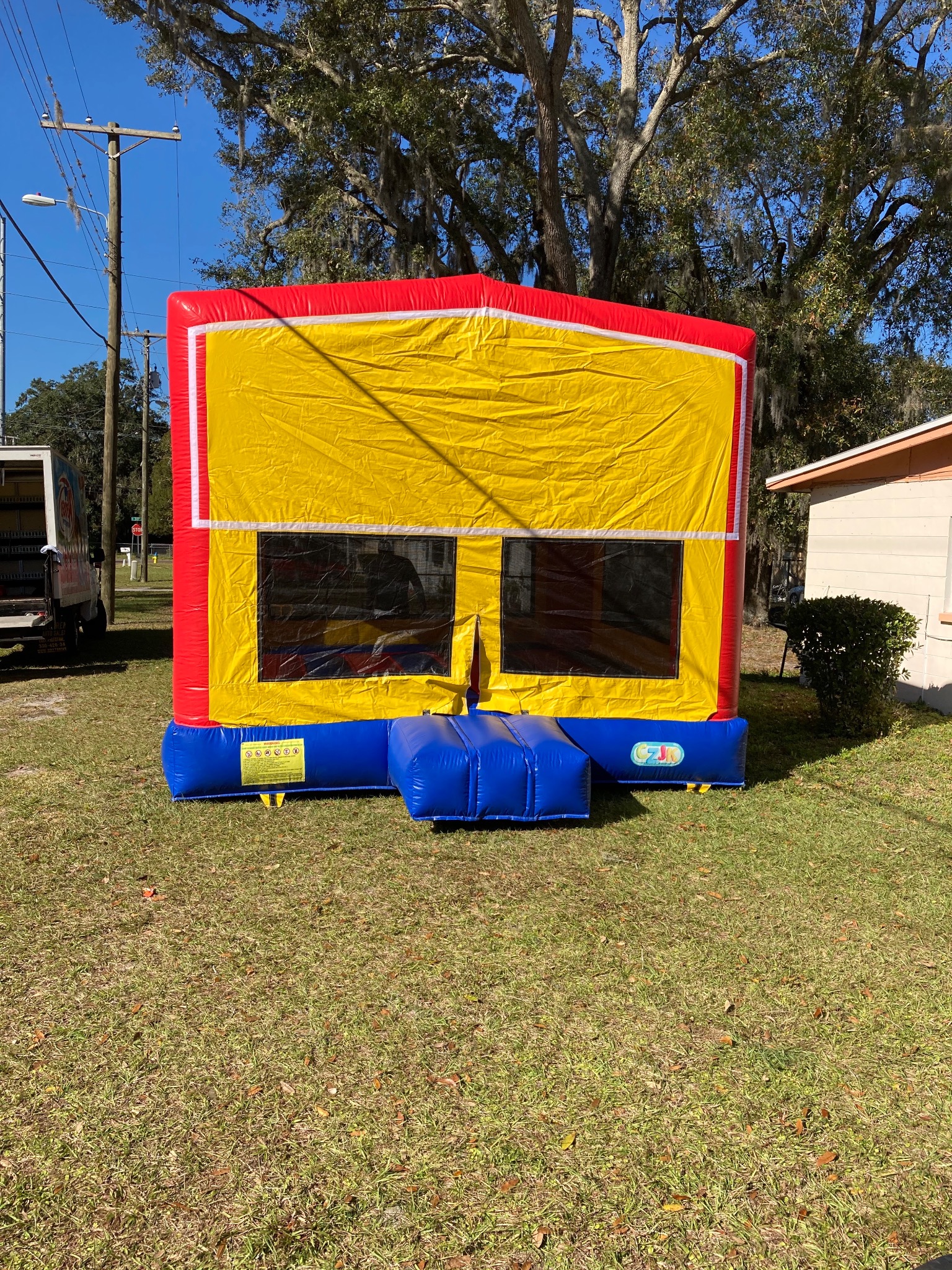 Yellow and Red Bounce House