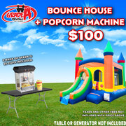 Bounce House & Popcorn Machine