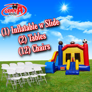 Bounce & Slide, 2 Tables & 12 Chairs