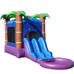 Inflatable # 67 "Purple Forest Dual Slide Combo (With Pool)"💦