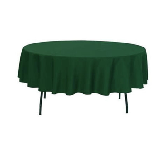 90” Hunter Green Round Tablecloth