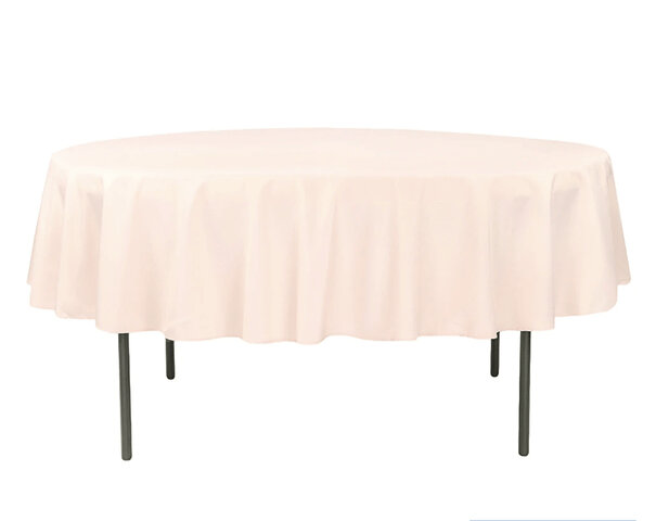 90” Blush Round Tablecloth