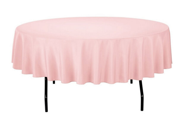 90” Pink Round Tablecloth