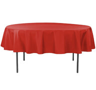 90” Red Round Tablecloth 