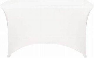 4ft White Rectangle Spandex Tablecloth
