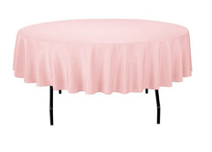 90” Pink Round Tablecloth 